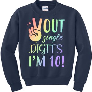 Peace Out Single Digits I'm 10 Birthday Gift Kids Sweatshirt