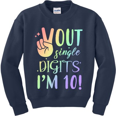 Peace Out Single Digits I'm 10 Birthday Gift Kids Sweatshirt