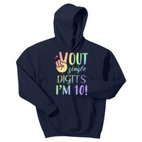 Peace Out Single Digits I'm 10 Birthday Gift Kids Hoodie