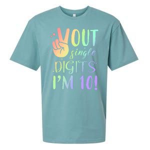 Peace Out Single Digits I'm 10 Birthday Gift Sueded Cloud Jersey T-Shirt