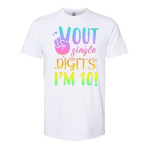 Peace Out Single Digits I'm 10 Birthday Gift Softstyle CVC T-Shirt