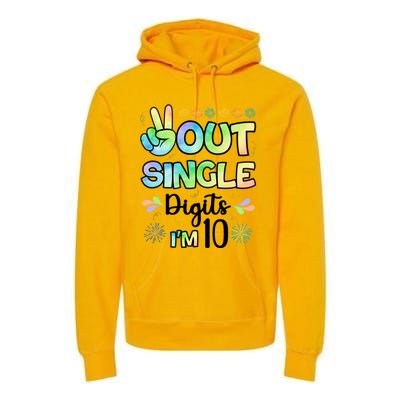 Peace Out Single Digits I'm 10 Cute Gift Premium Hoodie