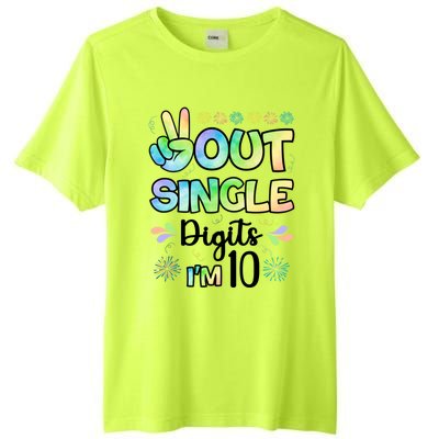 Peace Out Single Digits I'm 10 Cute Gift Tall Fusion ChromaSoft Performance T-Shirt