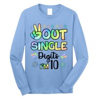 Peace Out Single Digits I'm 10 Cute Gift Long Sleeve Shirt