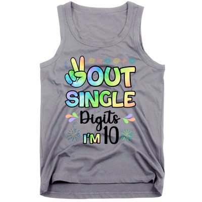 Peace Out Single Digits I'm 10 Cute Gift Tank Top