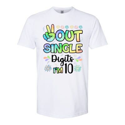 Peace Out Single Digits I'm 10 Cute Gift Softstyle CVC T-Shirt