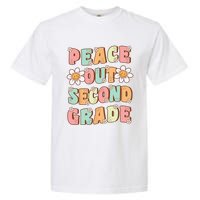 Peace Out Second Grade Groovy Last Day of 2nd Grade Garment-Dyed Heavyweight T-Shirt