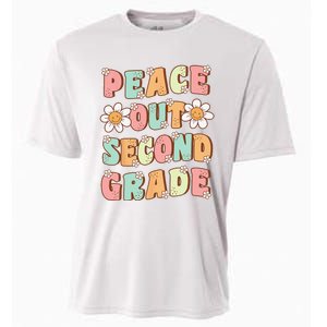 Peace Out Second Grade Groovy Last Day of 2nd Grade Cooling Performance Crew T-Shirt