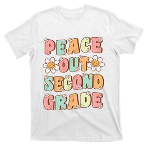 Peace Out Second Grade Groovy Last Day of 2nd Grade T-Shirt