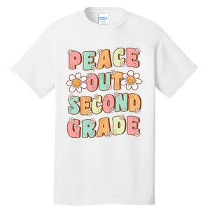 Peace Out Second Grade Groovy Last Day of 2nd Grade Tall T-Shirt