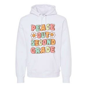 Peace Out Second Grade Groovy Last Day of 2nd Grade Premium Hoodie