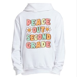 Peace Out Second Grade Groovy Last Day of 2nd Grade Urban Pullover Hoodie