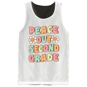 Peace Out Second Grade Groovy Last Day of 2nd Grade Mesh Reversible Basketball Jersey Tank