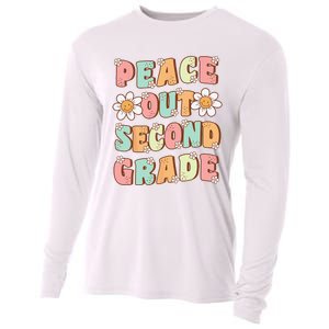 Peace Out Second Grade Groovy Last Day of 2nd Grade Cooling Performance Long Sleeve Crew