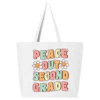 Peace Out Second Grade Groovy Last Day of 2nd Grade 25L Jumbo Tote