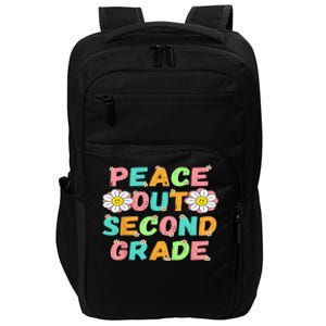 Peace Out Second Grade Cute Groovy Last Day Of 2Nd Grade Impact Tech Backpack