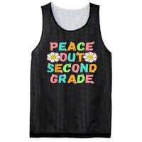 Peace Out Second Grade Cute Groovy Last Day Of 2Nd Grade Mesh Reversible Basketball Jersey Tank