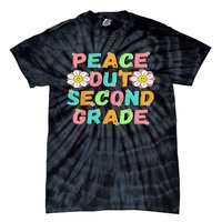 Peace Out Second Grade Cute Groovy Last Day Of 2Nd Grade Tie-Dye T-Shirt