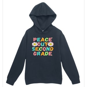 Peace Out Second Grade Cute Groovy Last Day Of 2Nd Grade Urban Pullover Hoodie