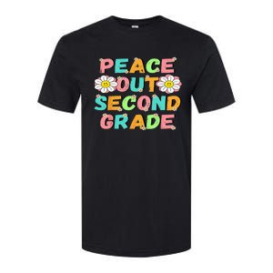 Peace Out Second Grade Cute Groovy Last Day Of 2Nd Grade Softstyle CVC T-Shirt