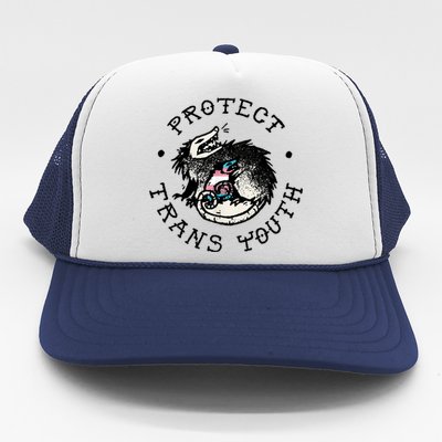 Protecttrans Opossum Support Lgbt Pride Trucker Hat