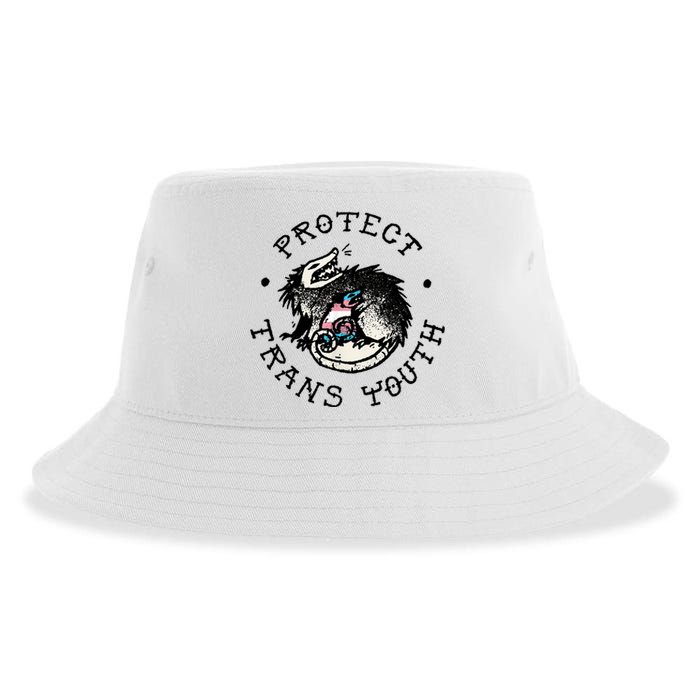 Protecttrans Opossum Support Lgbt Pride Sustainable Bucket Hat