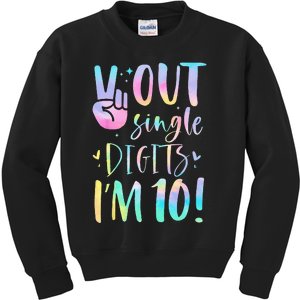 Peace Out Single Digits Im 10 Year Old 10th Birthday Girl Kids Sweatshirt