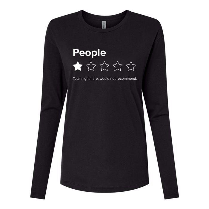 People One Star Total Nightmare Would Not Recommend Womens Cotton Relaxed Long Sleeve T-Shirt