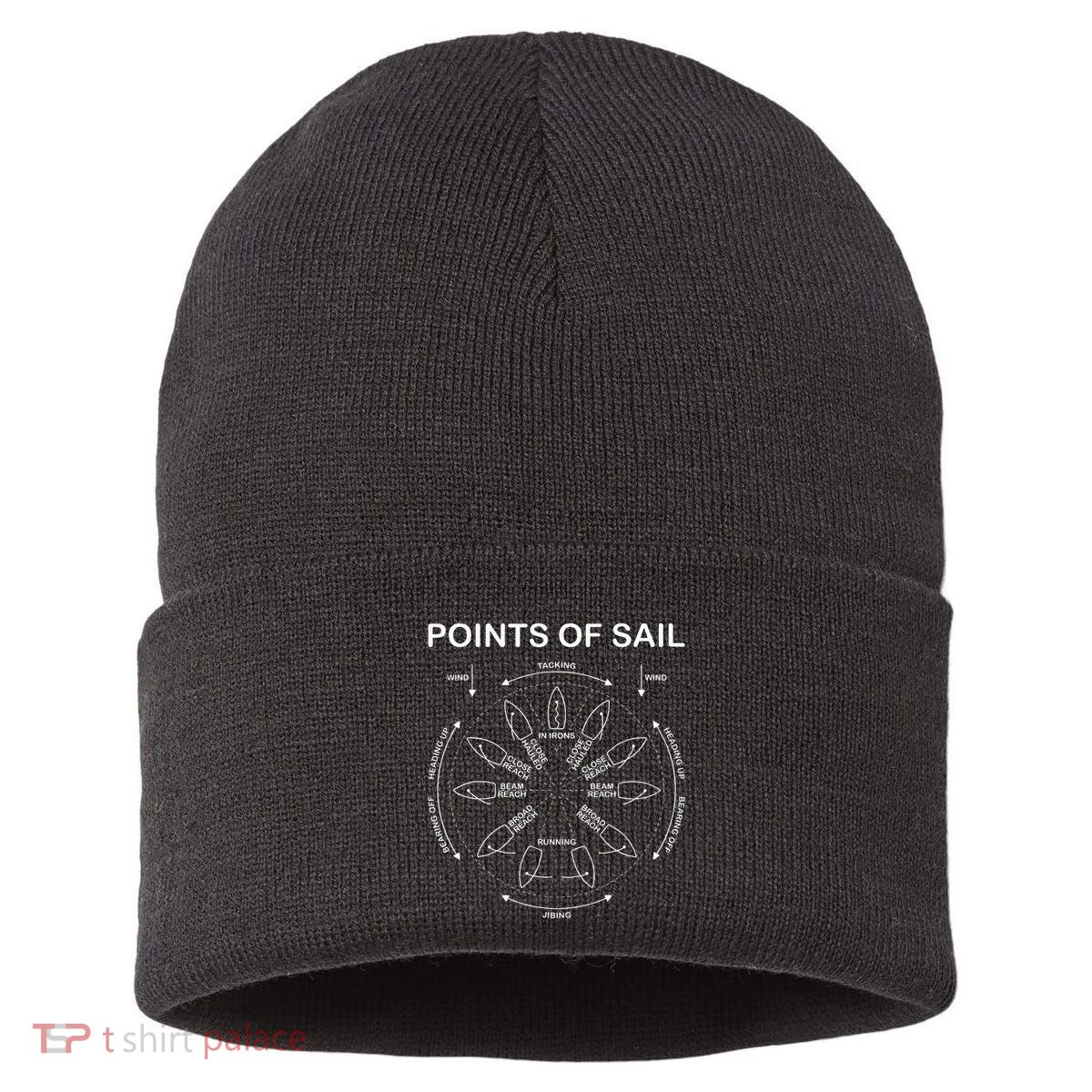 Points Of Sail Manoeuvre Sailing Ship Sailor Sustainable Knit Beanie