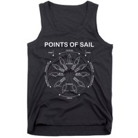 Points Of Sail Manoeuvre Sailing Ship Sailor Tank Top