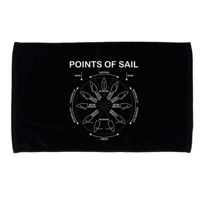 Points Of Sail Manoeuvre Sailing Ship Sailor Microfiber Hand Towel