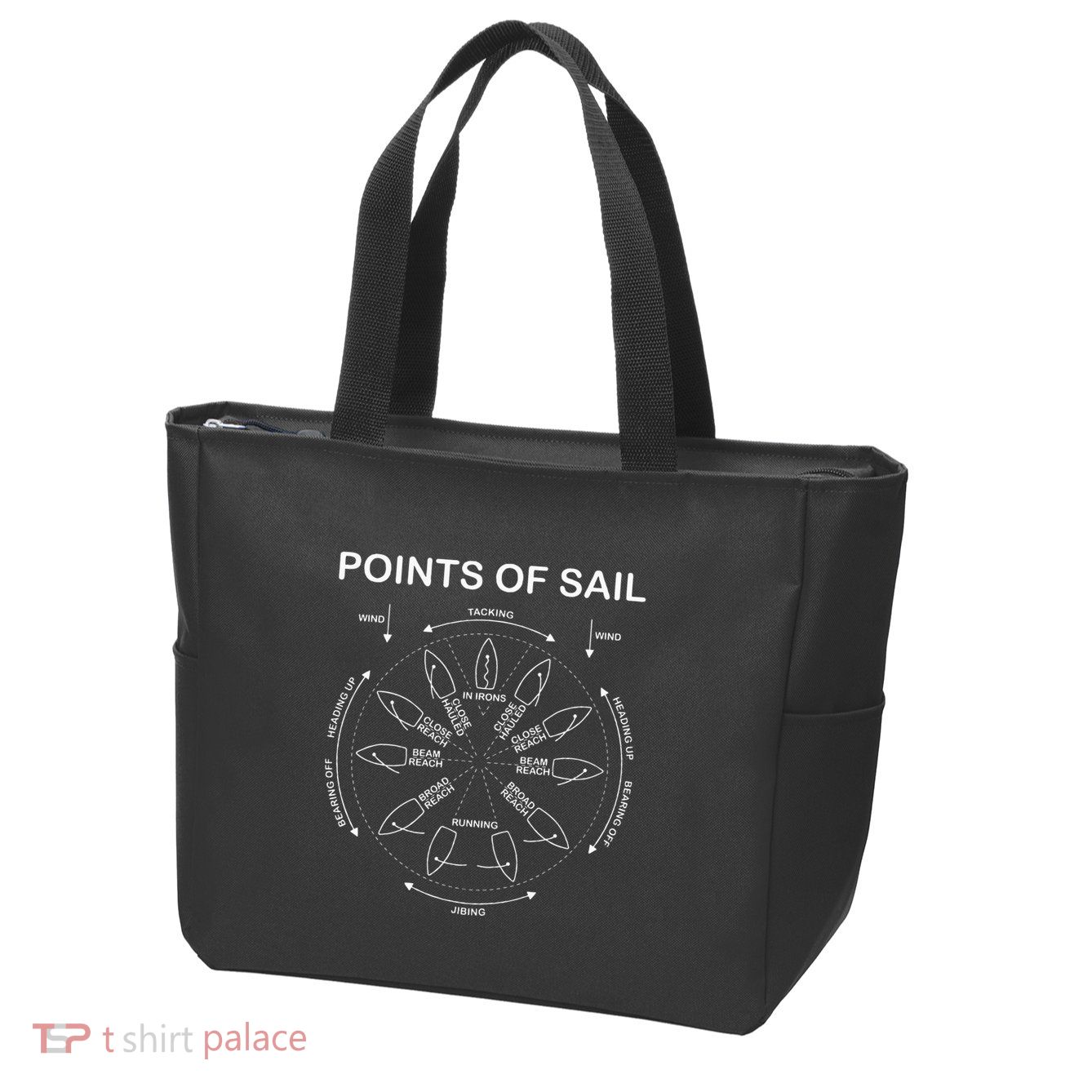 Points Of Sail Manoeuvre Sailing Ship Sailor Zip Tote Bag