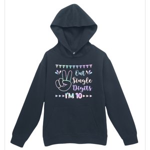 Peace Out Single Digits I'm 10 Gift Urban Pullover Hoodie