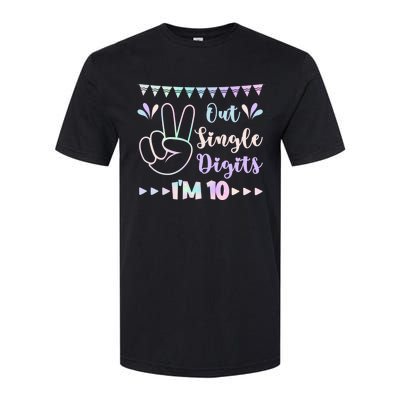 Peace Out Single Digits I'm 10 Gift Softstyle CVC T-Shirt