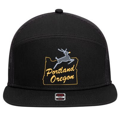 Portland Oregon Swea 7 Panel Mesh Trucker Snapback Hat