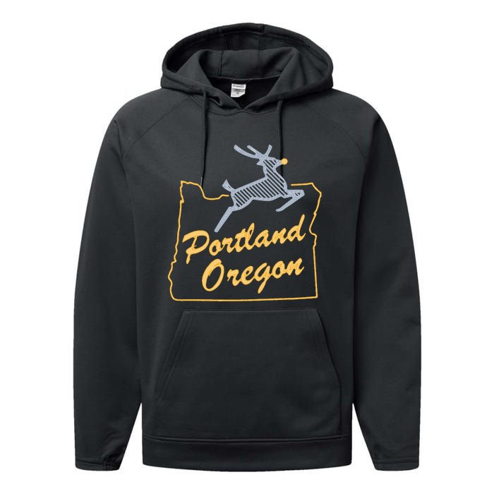 Portland Oregon Swea Performance Fleece Hoodie