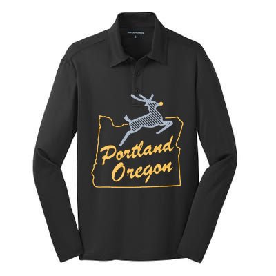 Portland Oregon Swea Silk Touch Performance Long Sleeve Polo