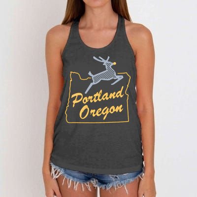 Portland Oregon Swea Women's Knotted Racerback Tank
