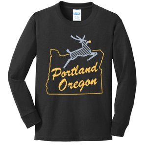 Portland Oregon Swea Kids Long Sleeve Shirt