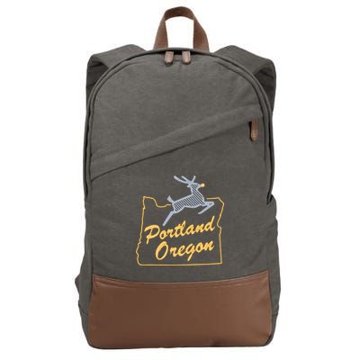 Portland Oregon Swea Cotton Canvas Backpack