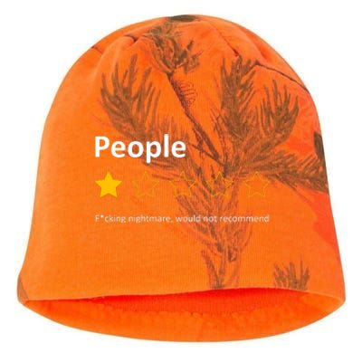 People One Star Fucking Nightmare Would Not Recommend Sarcastic Review Kati - Camo Knit Beanie