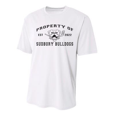 Property Of Sudbury Bulldog Funny Performance Sprint T-Shirt