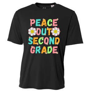 Peace Out Second Grade Cute Groovy Last Day of 2nd Grade Cooling Performance Crew T-Shirt