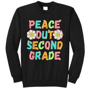 Peace Out Second Grade Cute Groovy Last Day of 2nd Grade Sweatshirt