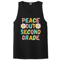 Peace Out Second Grade Cute Groovy Last Day of 2nd Grade PosiCharge Competitor Tank