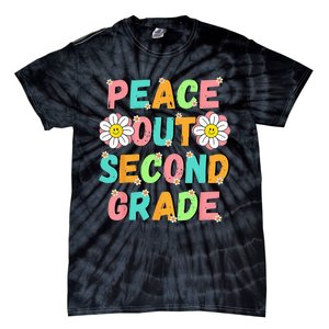 Peace Out Second Grade Cute Groovy Last Day of 2nd Grade Tie-Dye T-Shirt