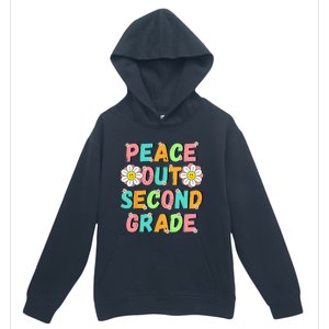 Peace Out Second Grade Cute Groovy Last Day of 2nd Grade Urban Pullover Hoodie