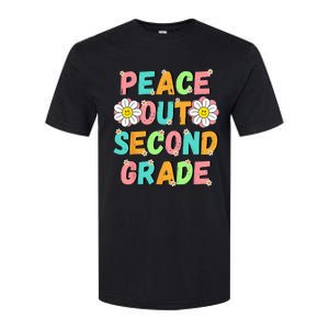 Peace Out Second Grade Cute Groovy Last Day of 2nd Grade Softstyle CVC T-Shirt