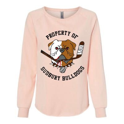 Property Of Sudbury Bulldog Funny Womens California Wash Sweatshirt