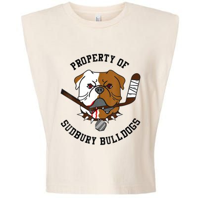 Property Of Sudbury Bulldog Funny Garment-Dyed Women's Muscle Tee